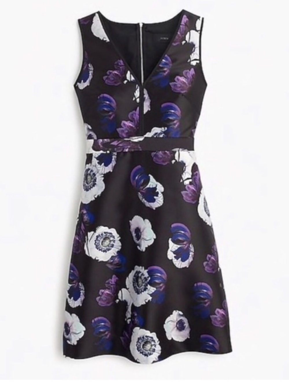 New J.Crew Violet Poppy Floral V Neck
Dress